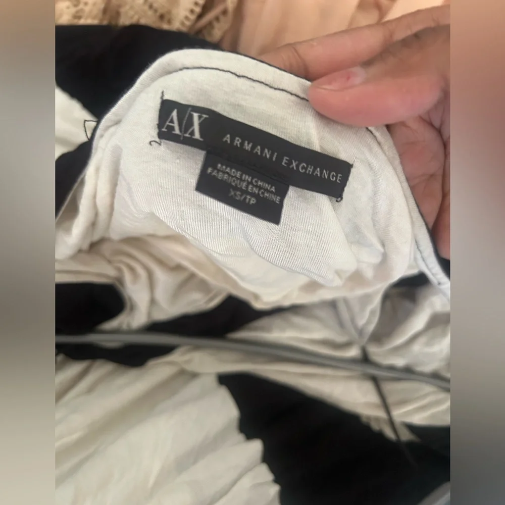 Armani Exchange Black and Cream Sleeveless Maxi Sundress - Picture 4 of 4